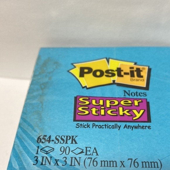 Post It Notes Super Sticky Bright Blue 8 Packs - Picture 7 of 9